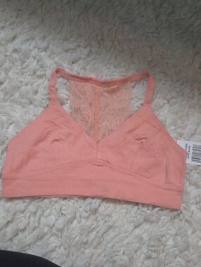Delta Peach Lace-Racerback Bralette